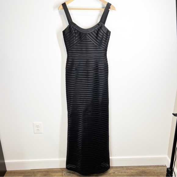 BCBG Satin Striped Gown - Picture 1 of 8